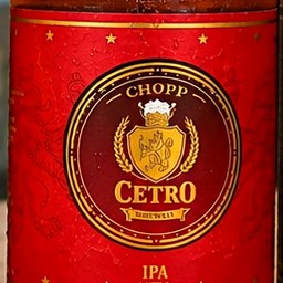 Rótulo vermelho do growler Cetro IPA