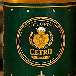 Rótulo verde do growler Cetro Pilsen