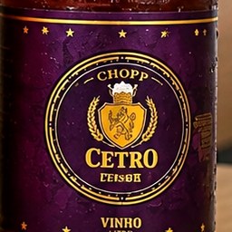 Rótulo roxo do growler Cetro Vinho